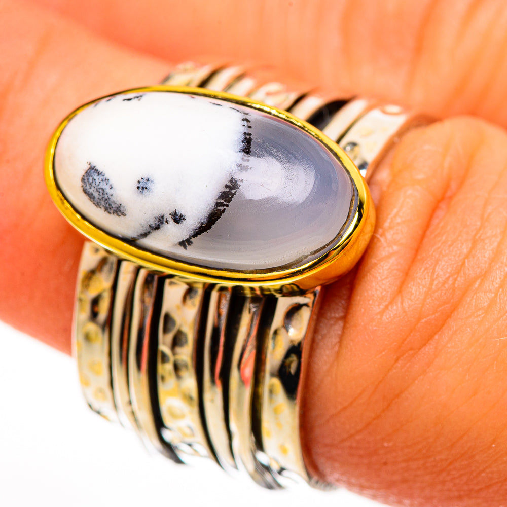 Dendritic Opal Rings handcrafted by Ana Silver Co - RING113820