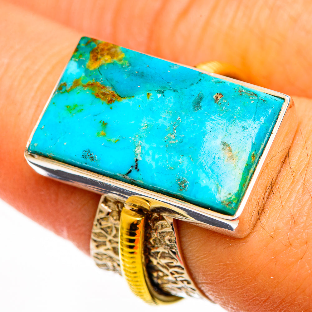 Chrysocolla Rings handcrafted by Ana Silver Co - RING113827