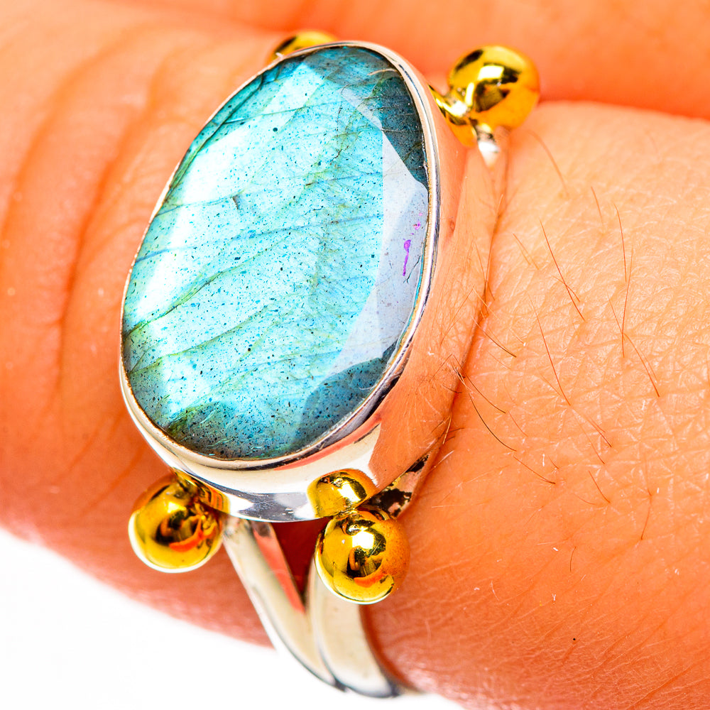 Labradorite Rings handcrafted by Ana Silver Co - RING113832
