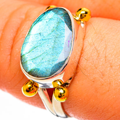 Labradorite Rings handcrafted by Ana Silver Co - RING113832