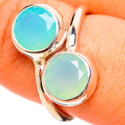 Aqua Chalcedony Rings handcrafted by Ana Silver Co - RING113835