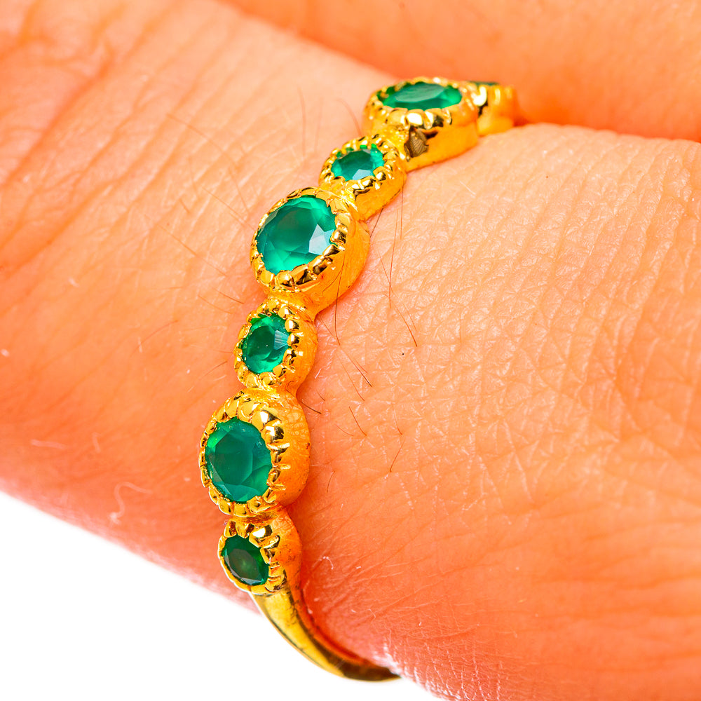 Green Onxy Rings handcrafted by Ana Silver Co - RING113838