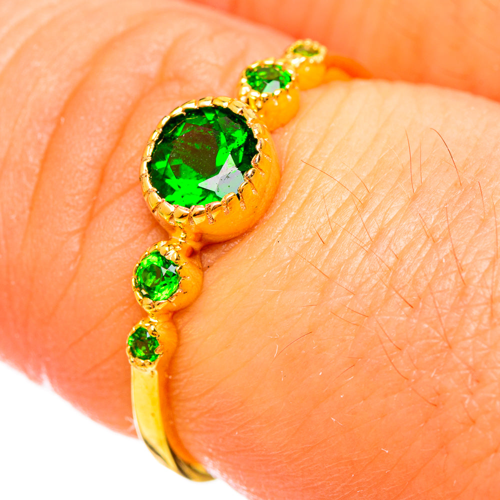 Chrome Diopside Rings handcrafted by Ana Silver Co - RING113839
