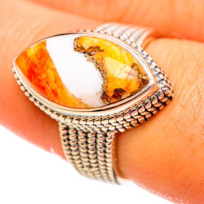 Spiny Oyster Turquoise Rings handcrafted by Ana Silver Co - RING113842