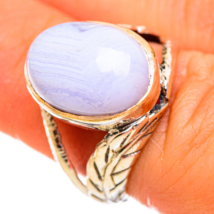 Blue Copper Composite Turquoise Rings handcrafted by Ana Silver Co - RING113854