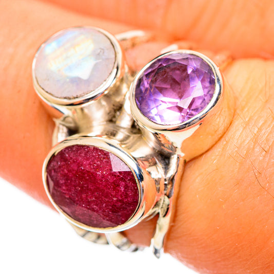 Red Sillimanite Rings handcrafted by Ana Silver Co - RING113860
