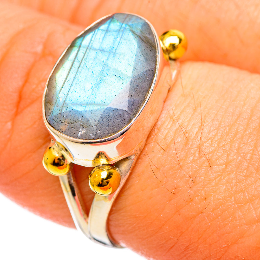 Labradorite Rings handcrafted by Ana Silver Co - RING113862