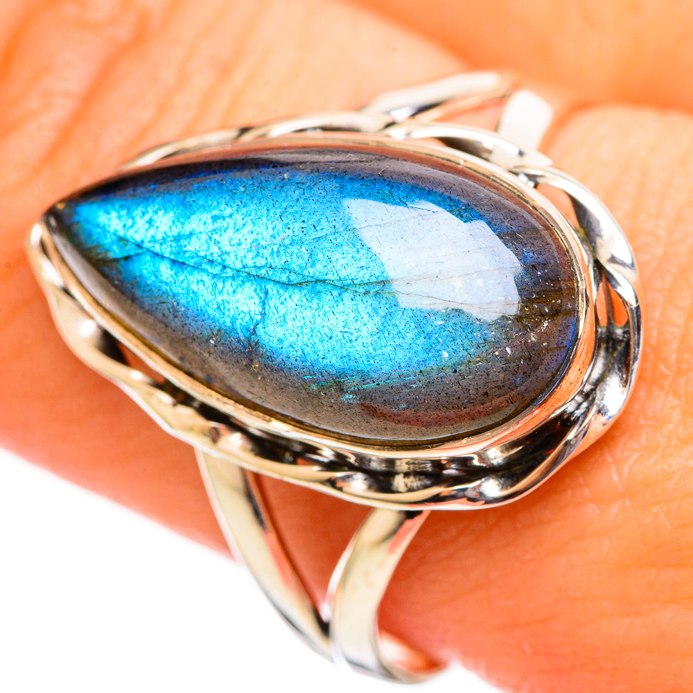 Labradorite Rings handcrafted by Ana Silver Co - RING113864