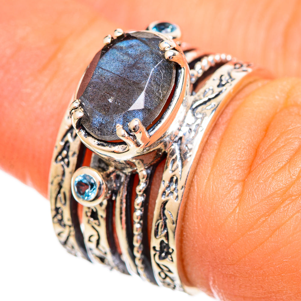 Labradorite Rings handcrafted by Ana Silver Co - RING113866