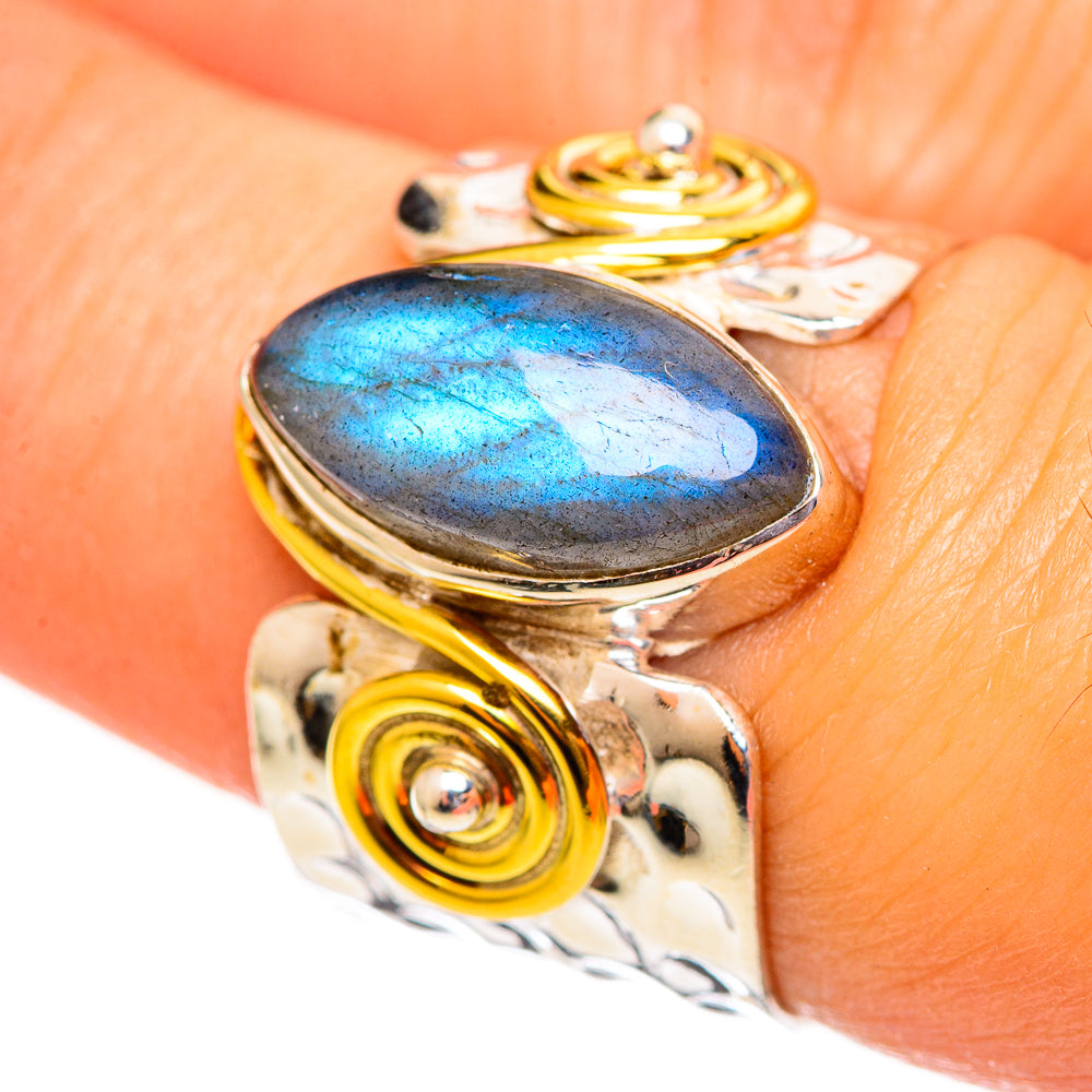 Labradorite Rings handcrafted by Ana Silver Co - RING113868