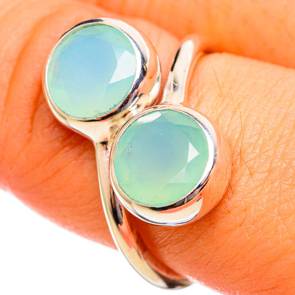 Aqua Chalcedony Rings handcrafted by Ana Silver Co - RING113869