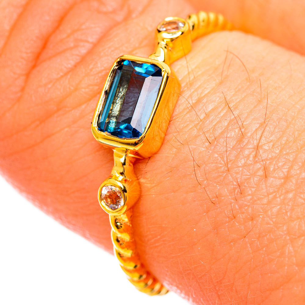 London Blue Topaz Rings handcrafted by Ana Silver Co - RING113870
