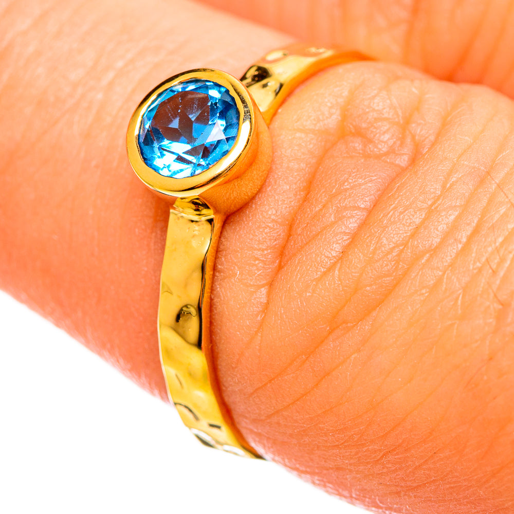 Blue Topaz Rings handcrafted by Ana Silver Co - RING113871