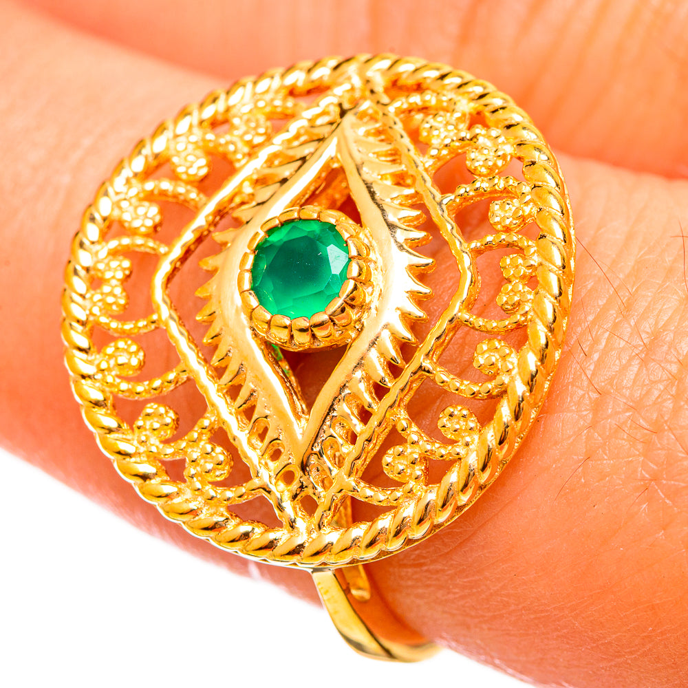 Green Onyx Rings handcrafted by Ana Silver Co - RING113872