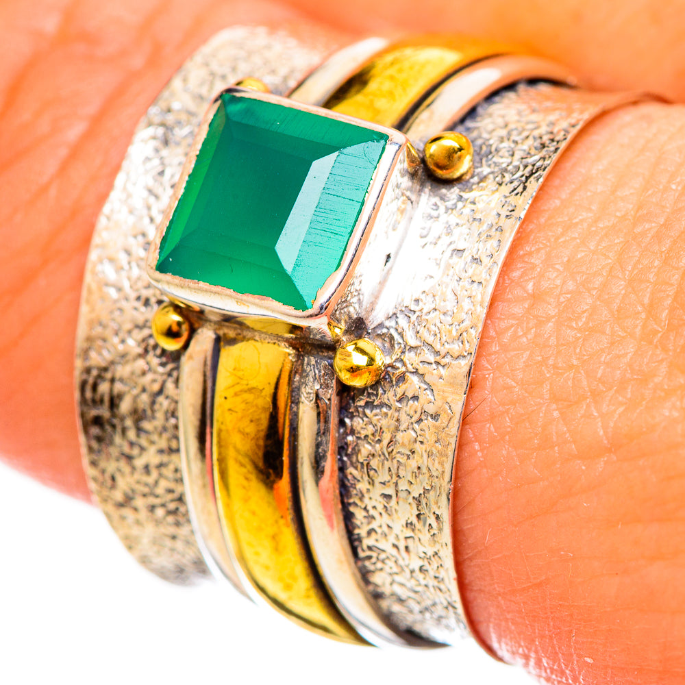 Green Onyx Rings handcrafted by Ana Silver Co - RING113875