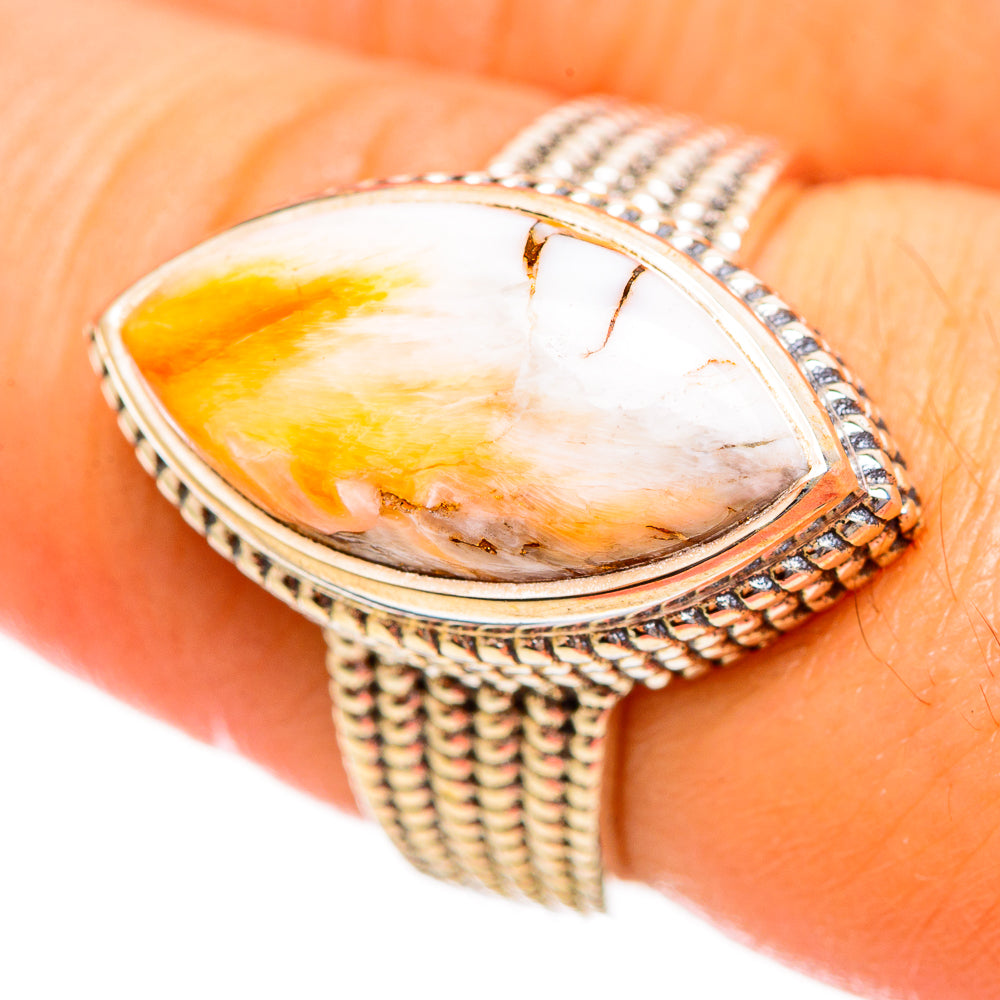 Orange Agate Rings handcrafted by Ana Silver Co - RING113877