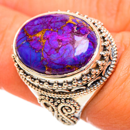 Purple Copper Composite Turquoise Rings handcrafted by Ana Silver Co - RING113884