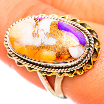 Spiny Oyster Turquoise Rings handcrafted by Ana Silver Co - RING113893