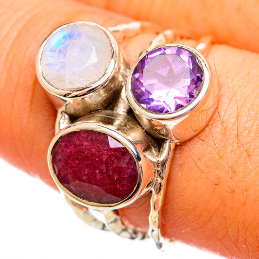 Red Sillimanite Rings handcrafted by Ana Silver Co - RING113894