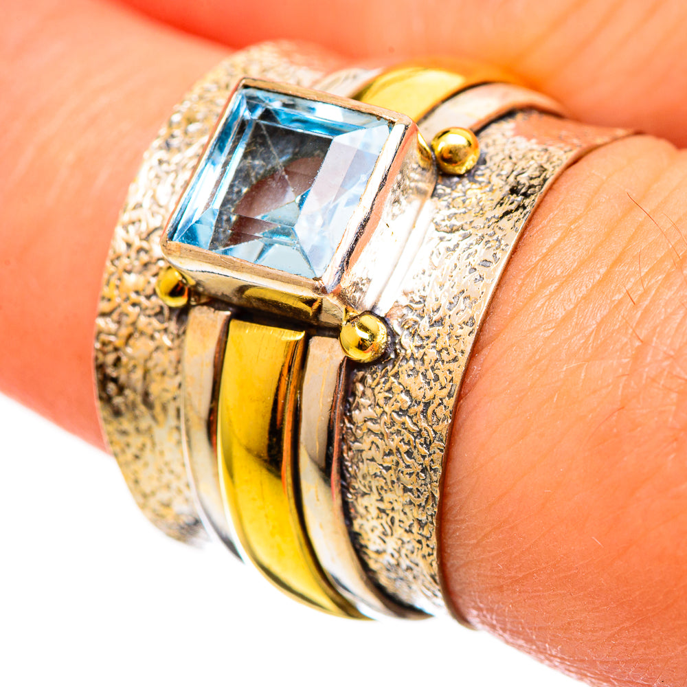 Blue Topaz Rings handcrafted by Ana Silver Co - RING113897