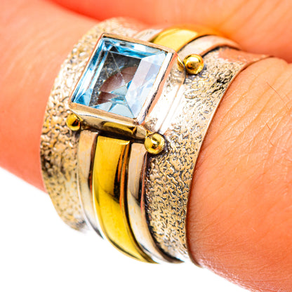 Blue Topaz Rings handcrafted by Ana Silver Co - RING113897
