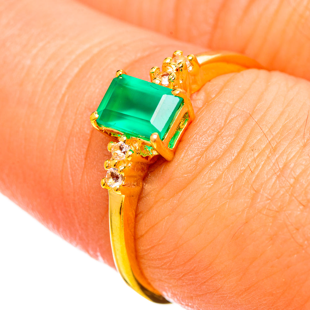 Green Onyx Rings handcrafted by Ana Silver Co - RING113906