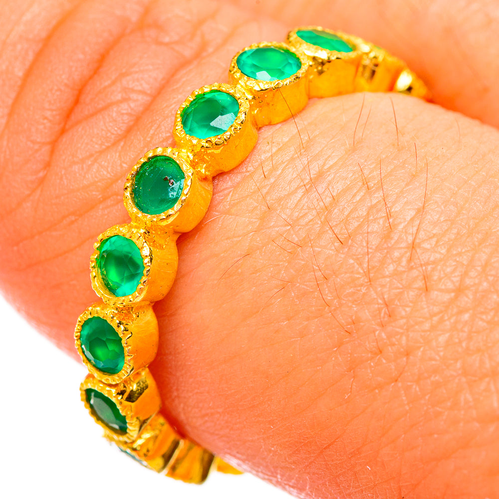 Green Onyx Rings handcrafted by Ana Silver Co - RING113907
