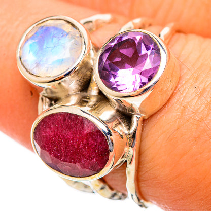 Red Sillimanite Rings handcrafted by Ana Silver Co - RING113924