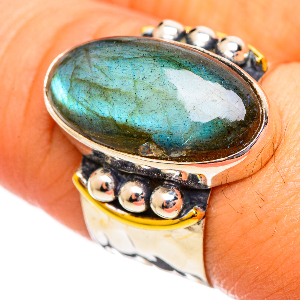 Labradorite Rings handcrafted by Ana Silver Co - RING113926