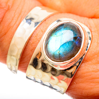 Labradorite Rings handcrafted by Ana Silver Co - RING113928
