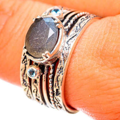 Labradorite Rings handcrafted by Ana Silver Co - RING113931