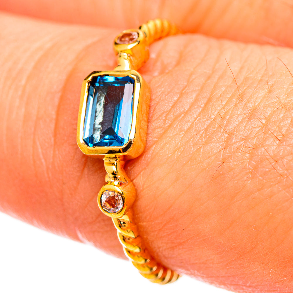 London Blue Topaz Rings handcrafted by Ana Silver Co - RING113934