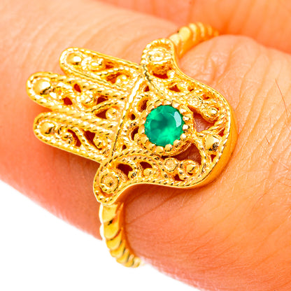 Green Onyx Rings handcrafted by Ana Silver Co - RING113935