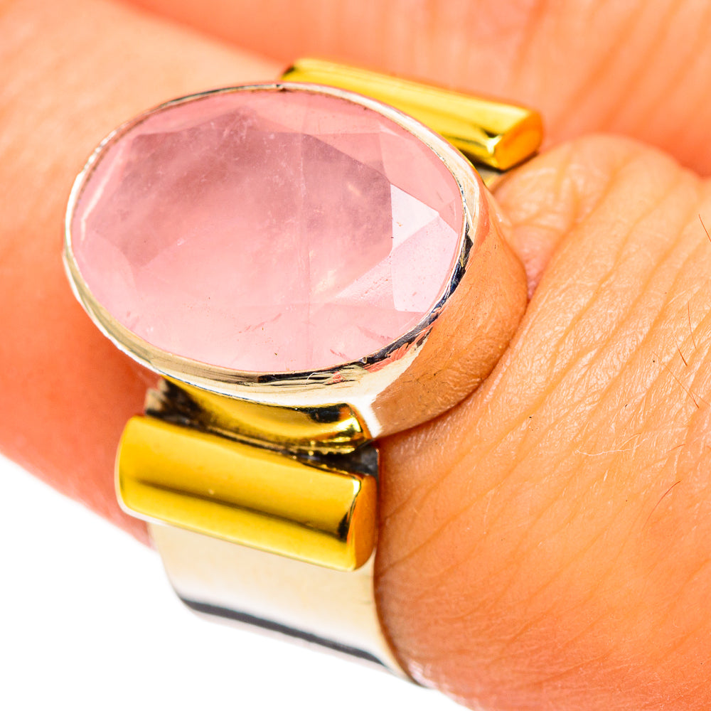 Rose Quartz Rings handcrafted by Ana Silver Co - RING113939