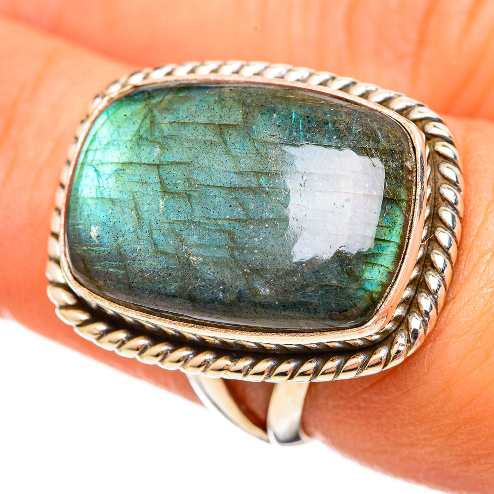Labradorite Rings handcrafted by Ana Silver Co - RING113951