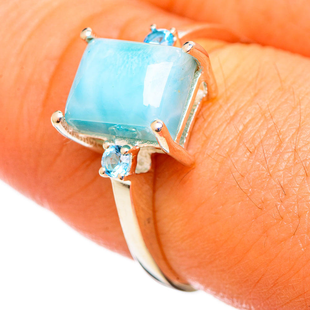 Larimar Rings handcrafted by Ana Silver Co - RING113953
