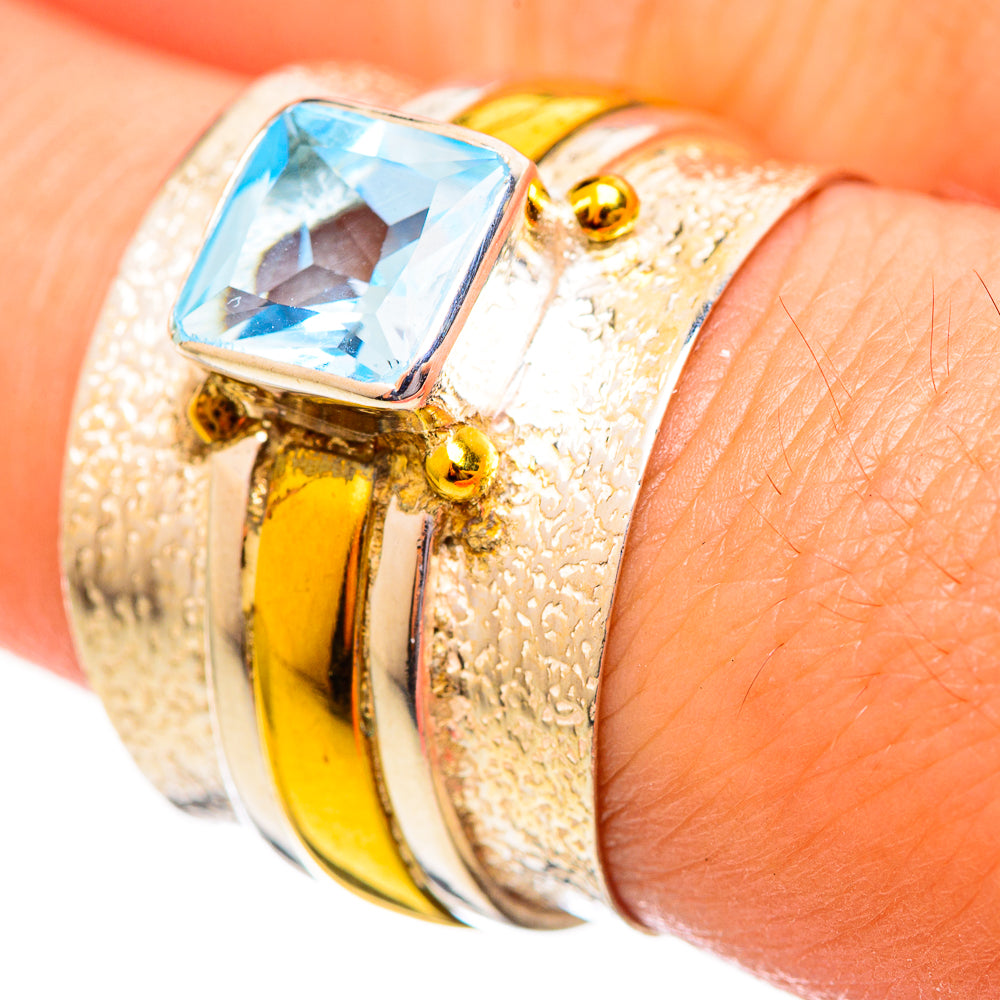 Blue Topaz Rings handcrafted by Ana Silver Co - RING113956