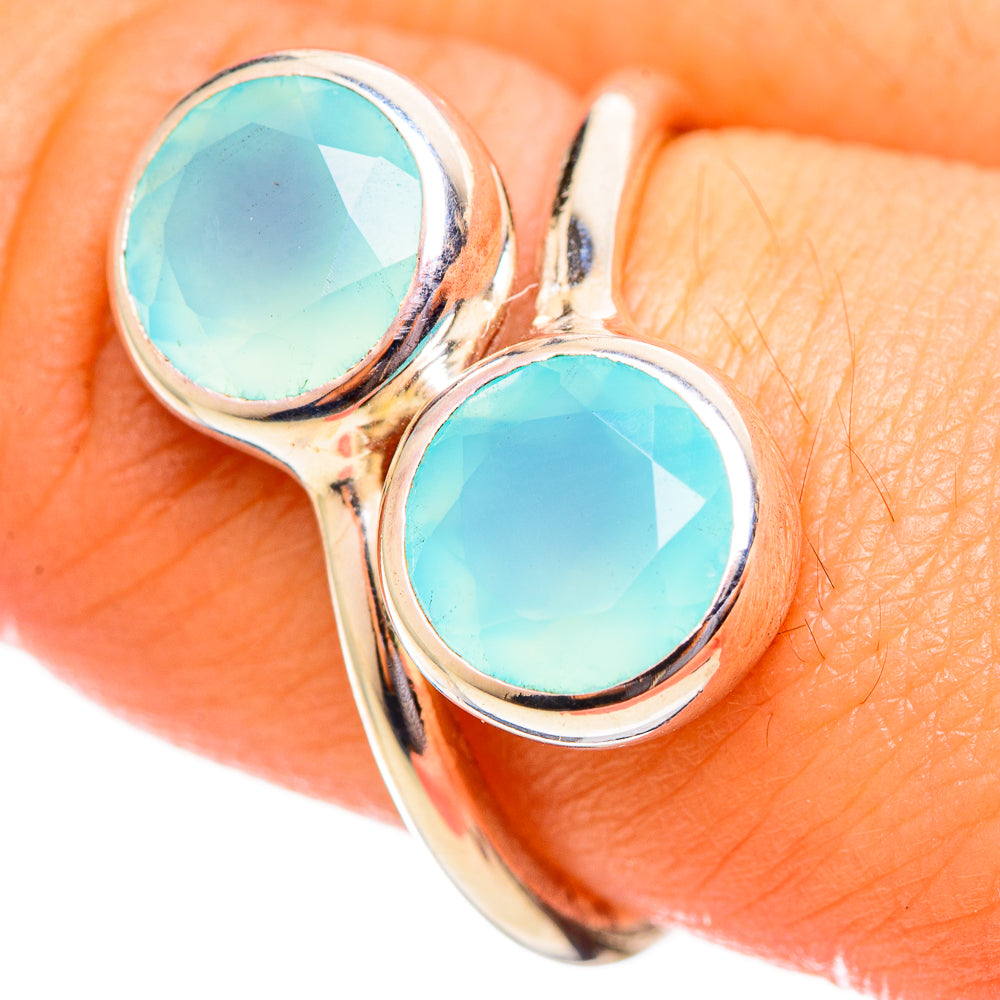 Aqua Chalcedony Rings handcrafted by Ana Silver Co - RING113959