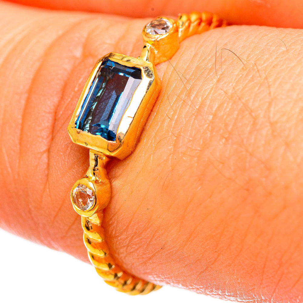 London Blue Topaz Rings handcrafted by Ana Silver Co - RING113960