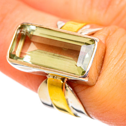 Green Amethyst Rings handcrafted by Ana Silver Co - RING113965