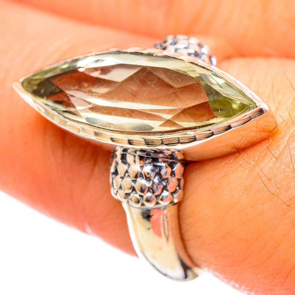 Green Amethyst Rings handcrafted by Ana Silver Co - RING113967