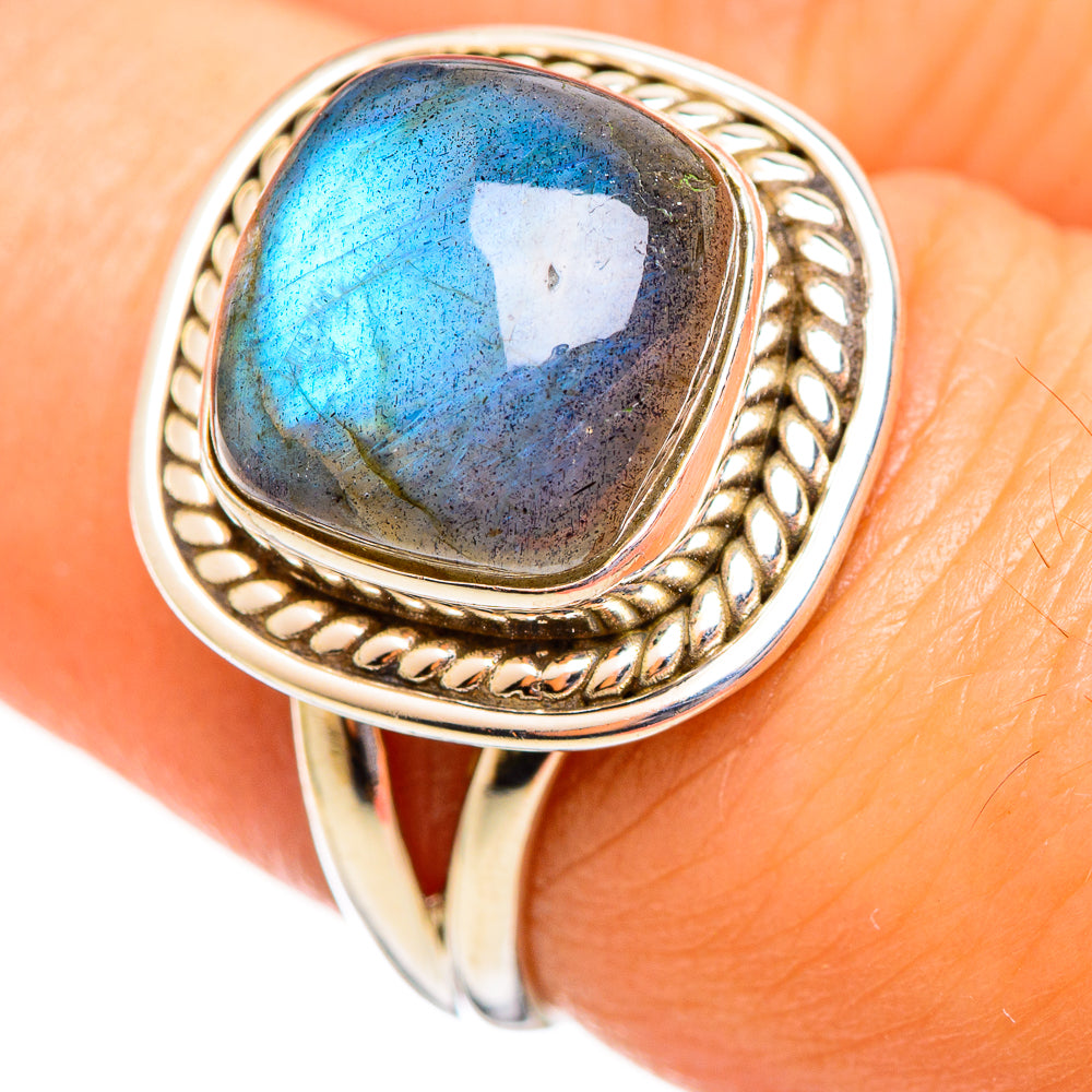 Labradorite Rings handcrafted by Ana Silver Co - RING113982