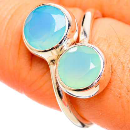 Aqua Chalcedony Rings handcrafted by Ana Silver Co - RING113986