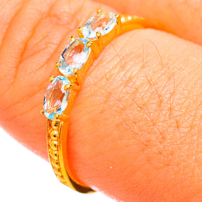 Blue Topaz Rings handcrafted by Ana Silver Co - RING113990