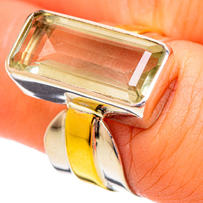Green Amethyst Rings handcrafted by Ana Silver Co - RING113994