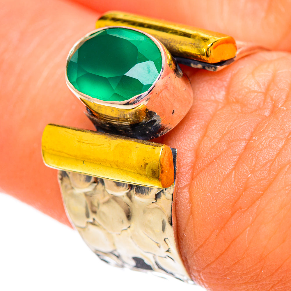 Green Onyx Rings handcrafted by Ana Silver Co - RING113995