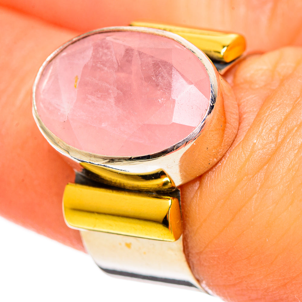 Rose Quartz Rings handcrafted by Ana Silver Co - RING113999