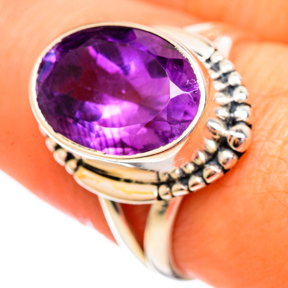 Amethyst Rings handcrafted by Ana Silver Co - RING114002