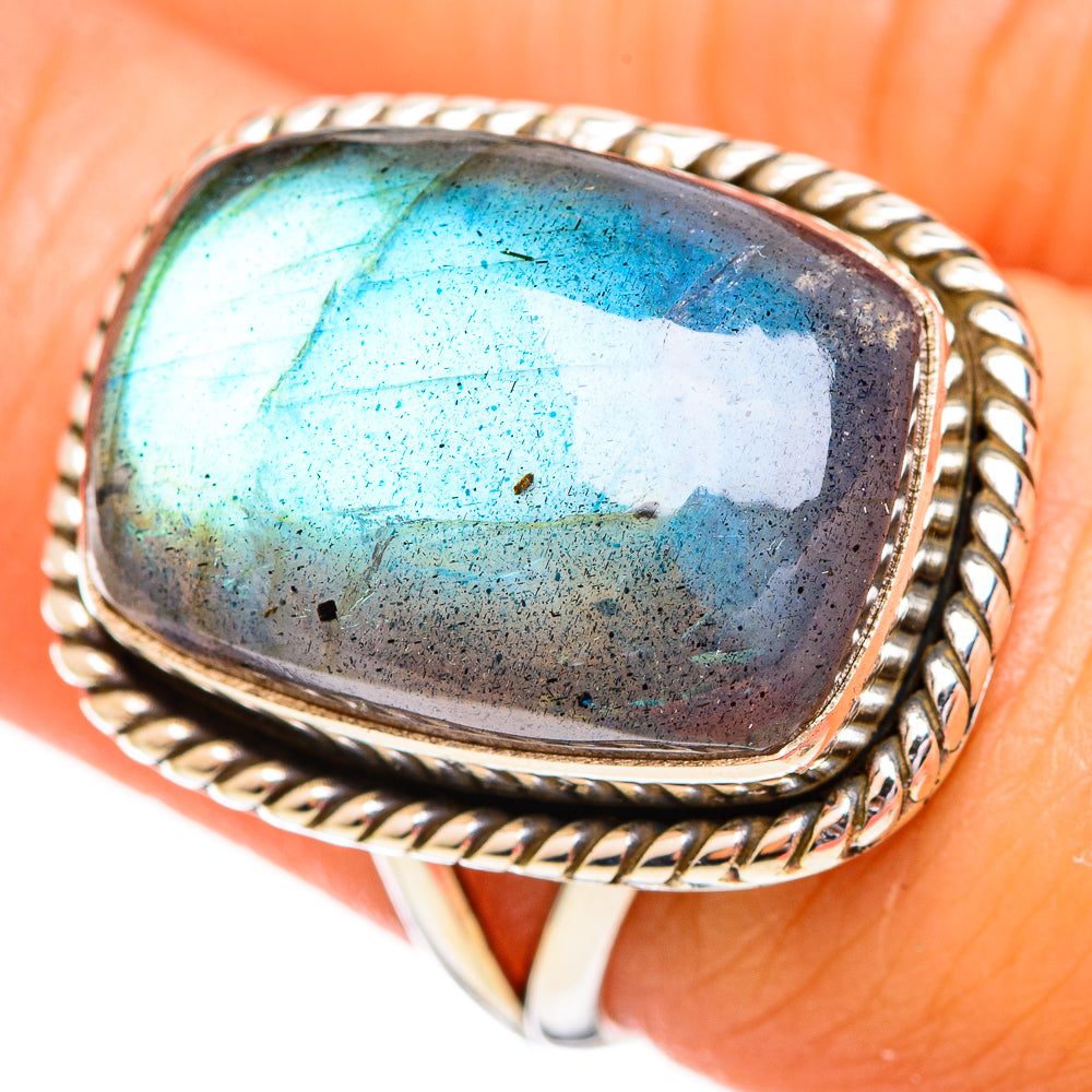 Labradorite Rings handcrafted by Ana Silver Co - RING114009