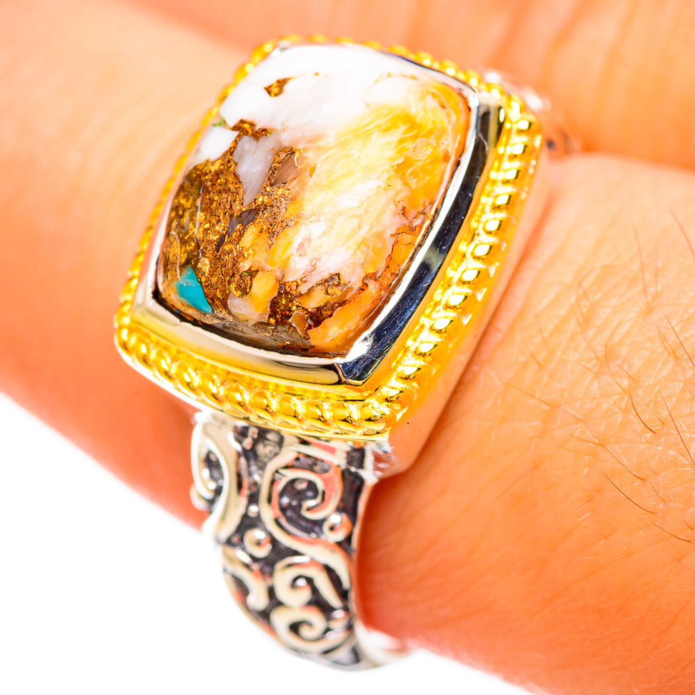 Spiny Oyster Turquoise Rings handcrafted by Ana Silver Co - RING114029
